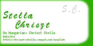 stella chriszt business card